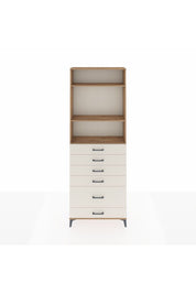 Arges Dolap 3 Raflı 6 Çekmeceli 88x30x243 Çam-Aytaşı