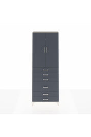 Arges Dolap 3 Raflı 6 Çekmeceli 2 Kapaklı 88x30x243 Aytaşı-Antrasit