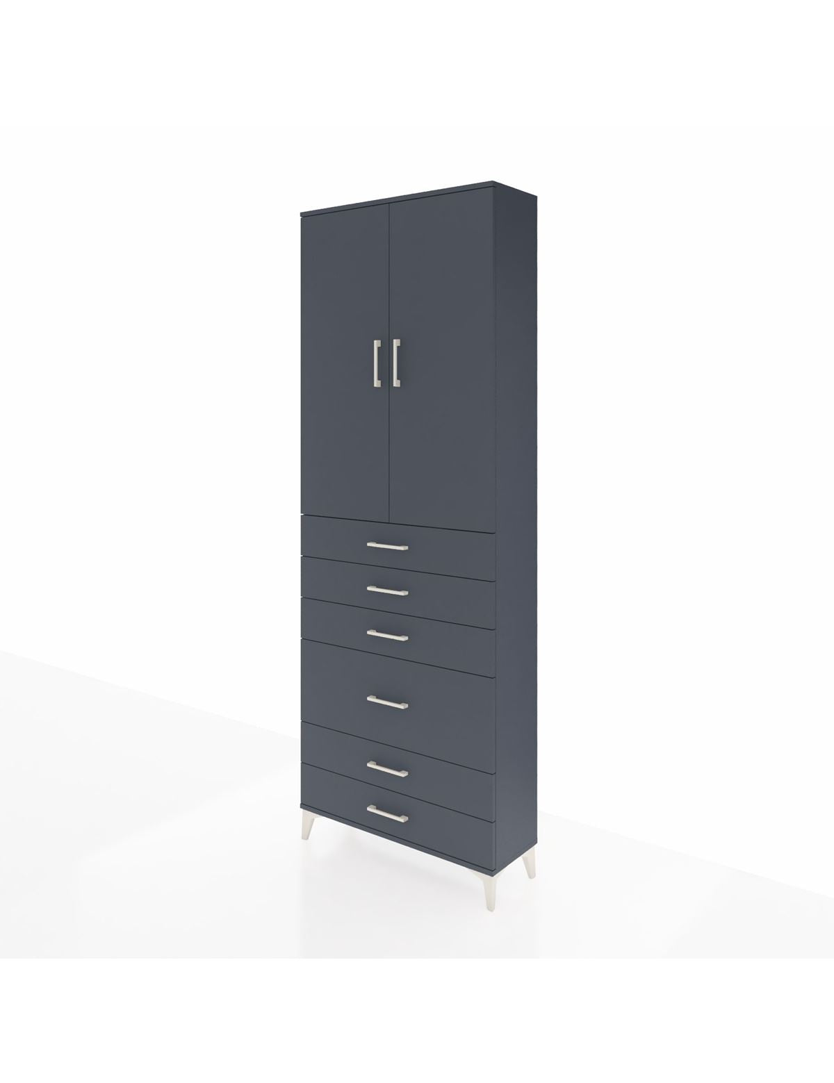 Arges Dolap 3 Raflı 6 Çekmeceli 2 Kapaklı 88x30x243 - S33M065V5A