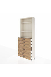 Arges Dolap 3 Raflı 6 Çekmeceli 2 Kapaklı 88x30x243 Aytaşı-Çam