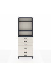 Arges Dolap 3 Raflı 6 Çekmeceli 2 Kapaklı 88x30x243 Antrasit-Aytaşı