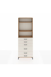 Arges Dolap 3 Raflı 6 Çekmeceli 2 Kapaklı 88x30x243 Çam-Aytaşı