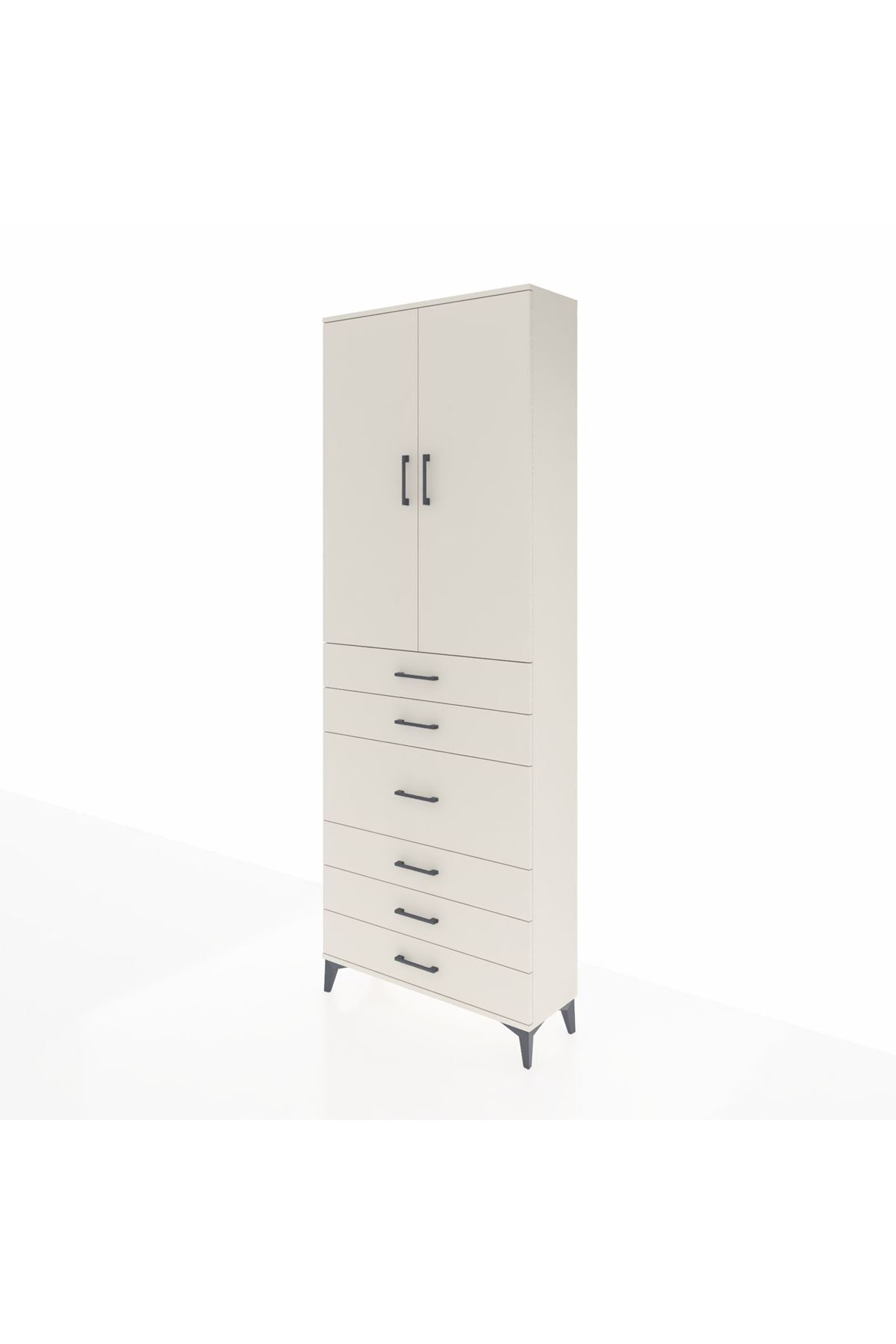 Arges Dolap 4 Raflı 4 Çekmeceli 2 Kapaklı 88x30x243 Aytaşı-Aytaşı