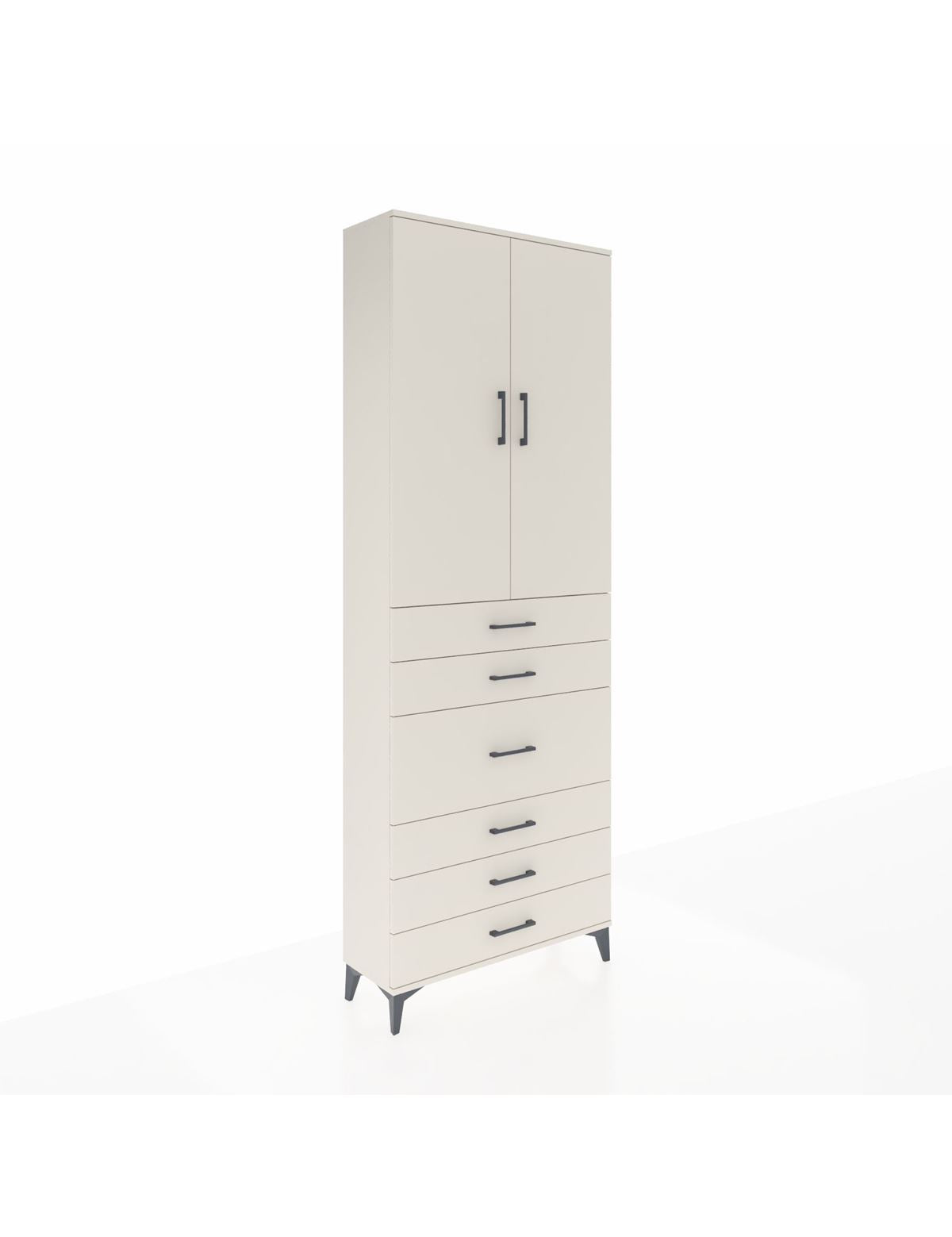 Arges Dolap 4 Raflı 4 Çekmeceli 2 Kapaklı 88x30x243 Aytaşı-Aytaşı