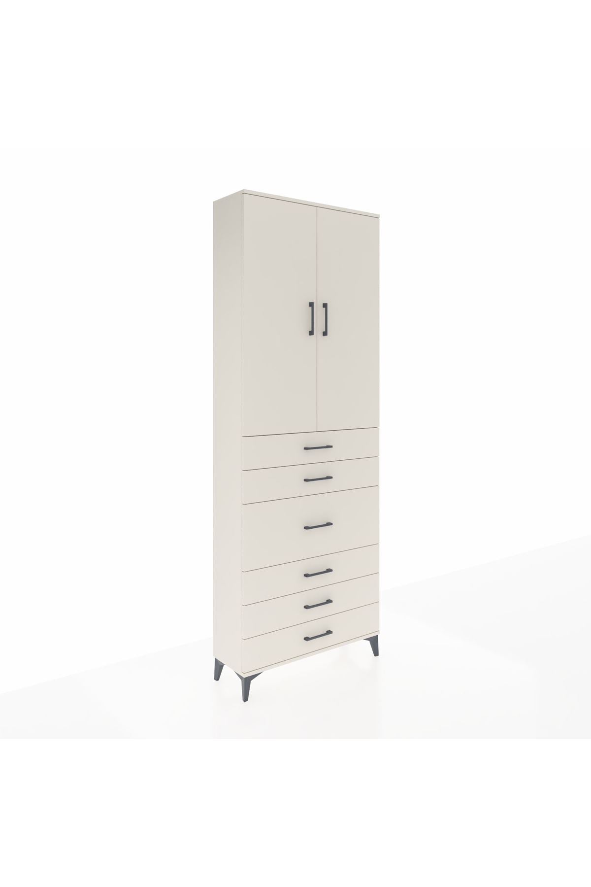 Arges Dolap 4 Raflı 4 Çekmeceli 2 Kapaklı 88x30x243 Aytaşı-Aytaşı