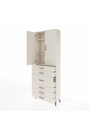 Arges Dolap 4 Raflı 4 Çekmeceli 2 Kapaklı 88x30x243 Aytaşı-Aytaşı