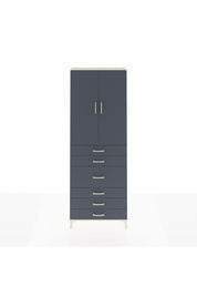 Arges Dolap 4 Raflı 4 Çekmeceli 2 Kapaklı 88x30x243 Aytaşı-Antrasit