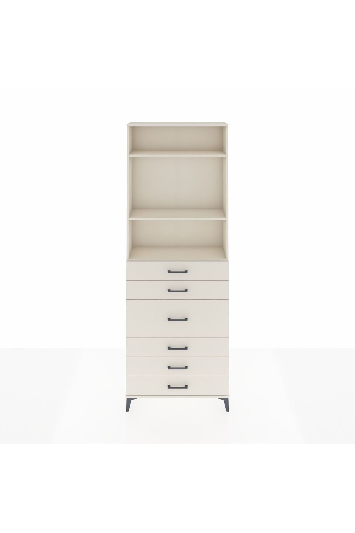 Arges Dolap 3 Raflı 7 Çekmeceli 2 Kapaklı 88x30x243 Aytaşı-Aytaşı