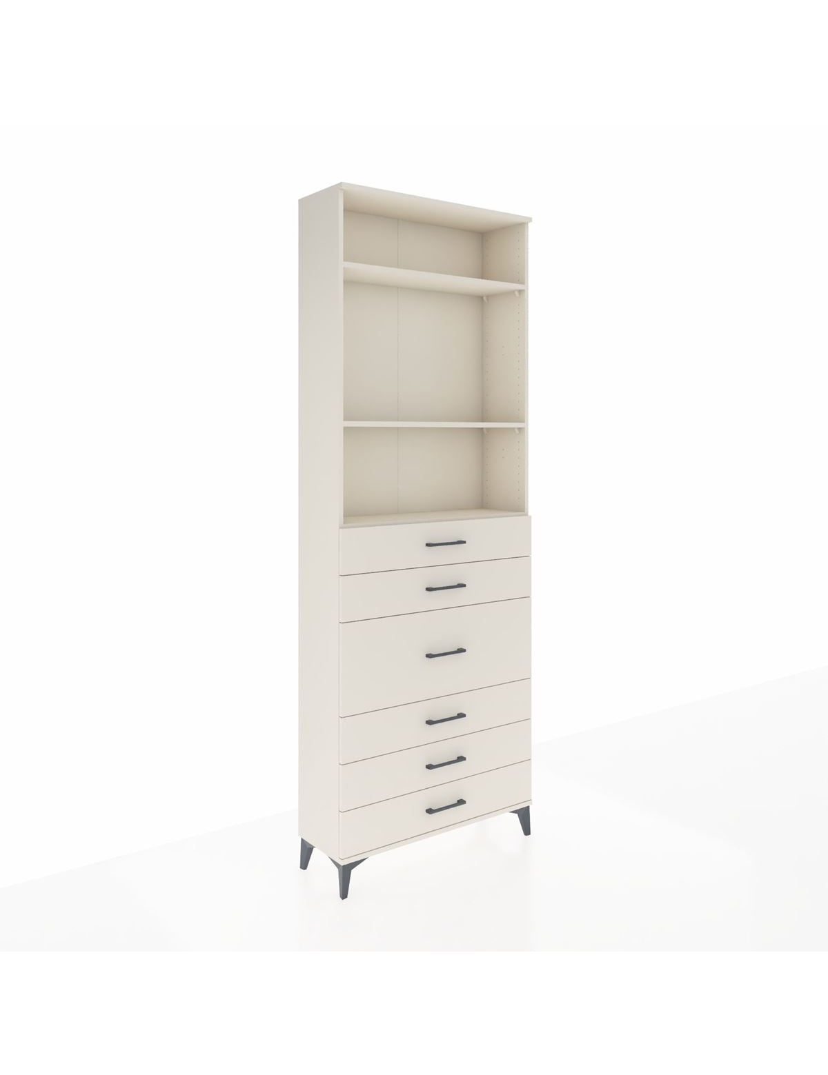 Arges Dolap 3 Raflı 7 Çekmeceli 2 Kapaklı 88x30x243 Aytaşı-Aytaşı