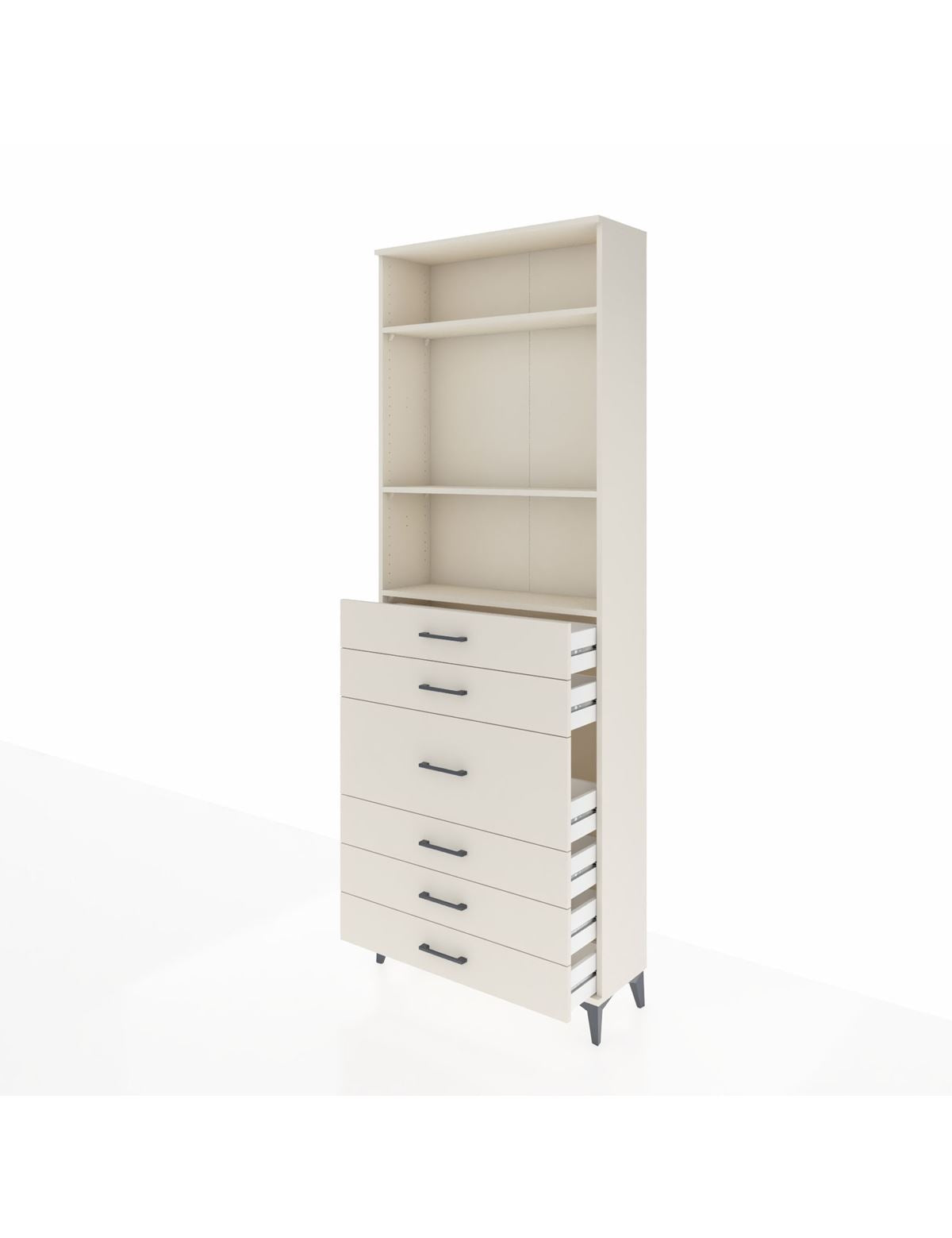 Arges Dolap 3 Raflı 7 Çekmeceli 2 Kapaklı 88x30x243 - S33M068V1A