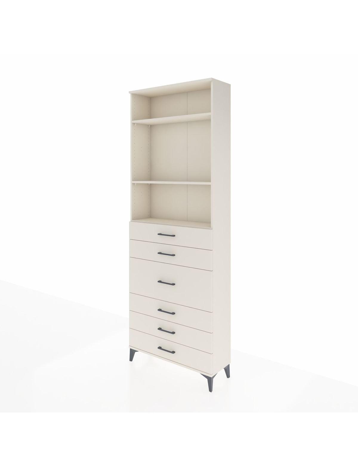Arges Dolap 3 Raflı 7 Çekmeceli 2 Kapaklı 88x30x243 - S33M068V1A