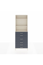 Arges Dolap 3 Raflı 7 Çekmeceli 2 Kapaklı 88x30x243 Aytaşı-Antrasit