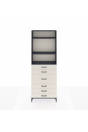 Arges Dolap 3 Raflı 7 Çekmeceli 2 Kapaklı 88x30x243 Antrasit-Aytaşı