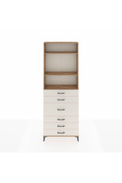 Arges Dolap 3 Raflı 7 Çekmeceli 2 Kapaklı 88x30x243 Çam-Aytaşı