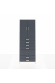 Arges Dolap 3 Raflı 5 Çekmeceli 2 Kapaklı 88x30x243 Aytaşı-Antrasit