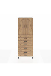 Arges Dolap 3 Raflı 5 Çekmeceli 2 Kapaklı 88x30x243 Aytaşı-Çam