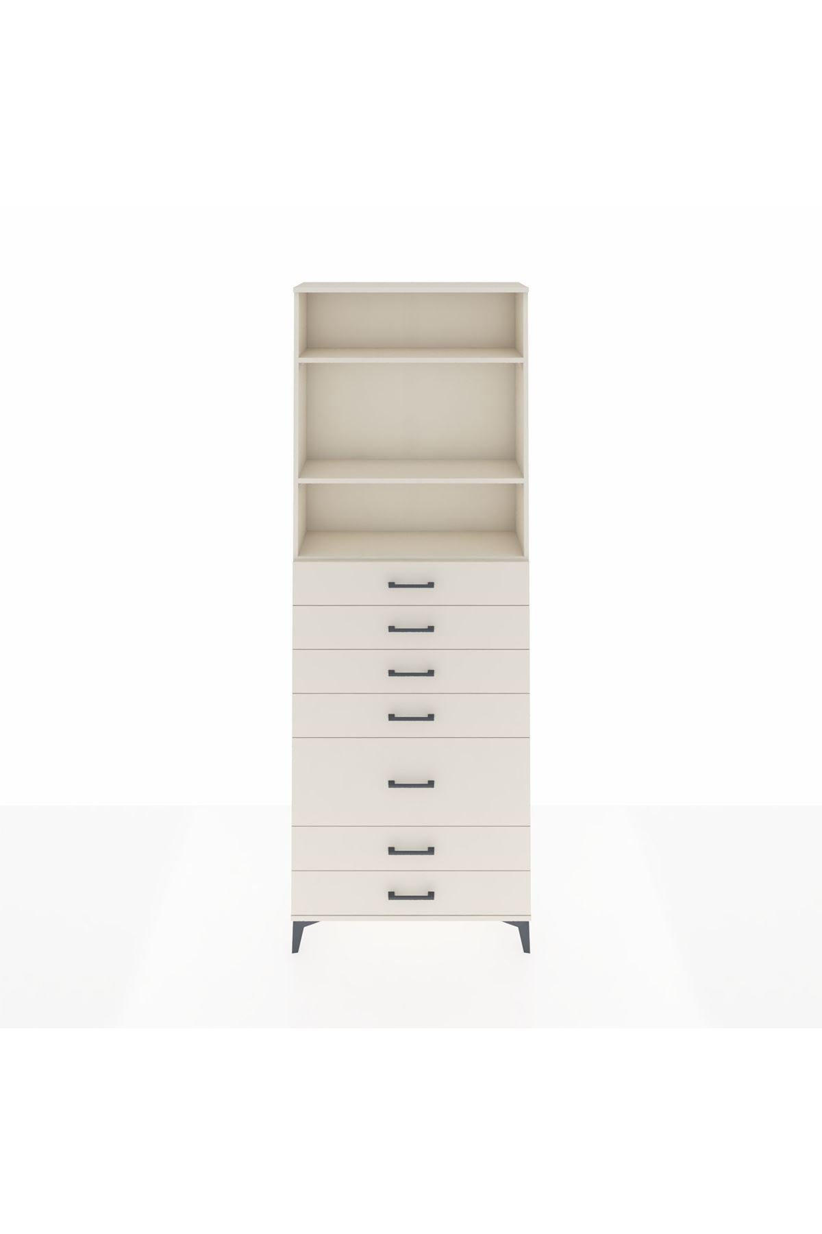 Arges Dolap 3 Raflı 7 Çekmeceli 88x30x243 Aytaşı-Aytaşı