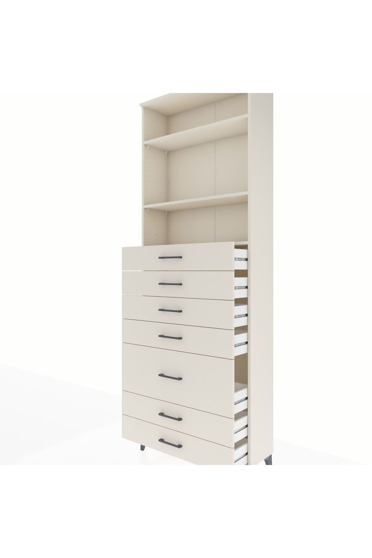 Arges Dolap 3 Raflı 7 Çekmeceli 88x30x243 Aytaşı-Aytaşı