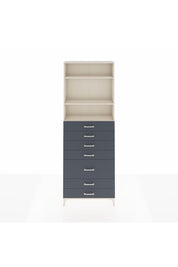 Arges Dolap 3 Raflı 7 Çekmeceli 88x30x243 Aytaşı-Antrasit