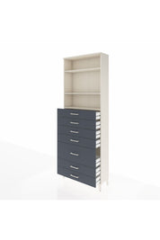 Arges Dolap 3 Raflı 7 Çekmeceli 88x30x243 Aytaşı-Antrasit