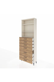 Arges Dolap 3 Raflı 7 Çekmeceli 88x30x243 Aytaşı-Çam