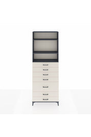 Arges Dolap 3 Raflı 7 Çekmeceli 88x30x243 Antrasit-Aytaşı