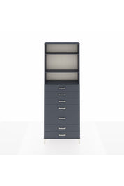 Arges Dolap 3 Raflı 7 Çekmeceli 88x30x243 Antrasit-Antrasit