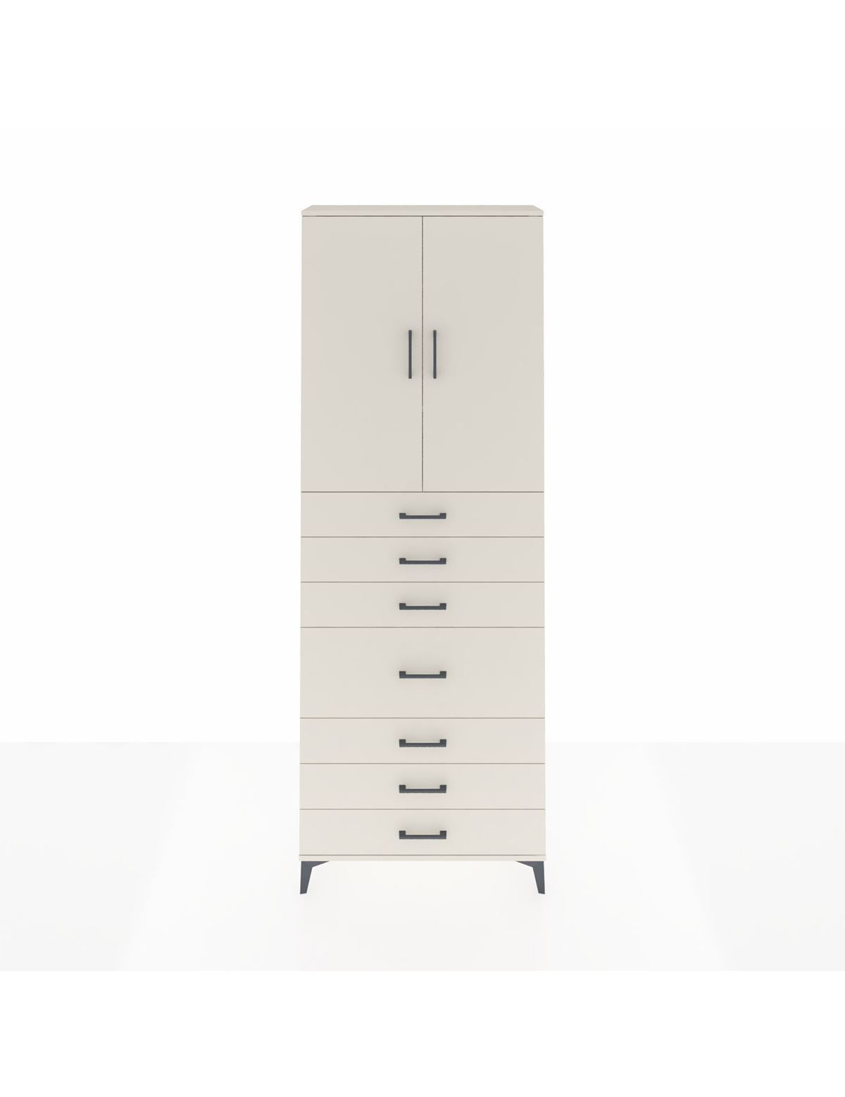 Arges Dolap 3 Raflı 7 Çekmeceli 2 Kapaklı 88x30x243 Aytaşı-Aytaşı