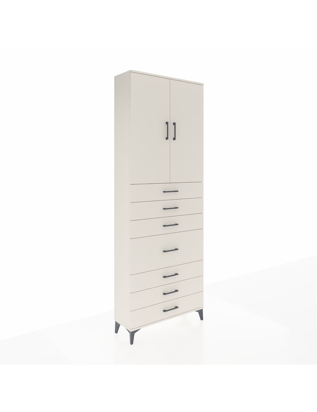 Arges Dolap 3 Raflı 7 Çekmeceli 2 Kapaklı 88x30x243 Aytaşı-Aytaşı