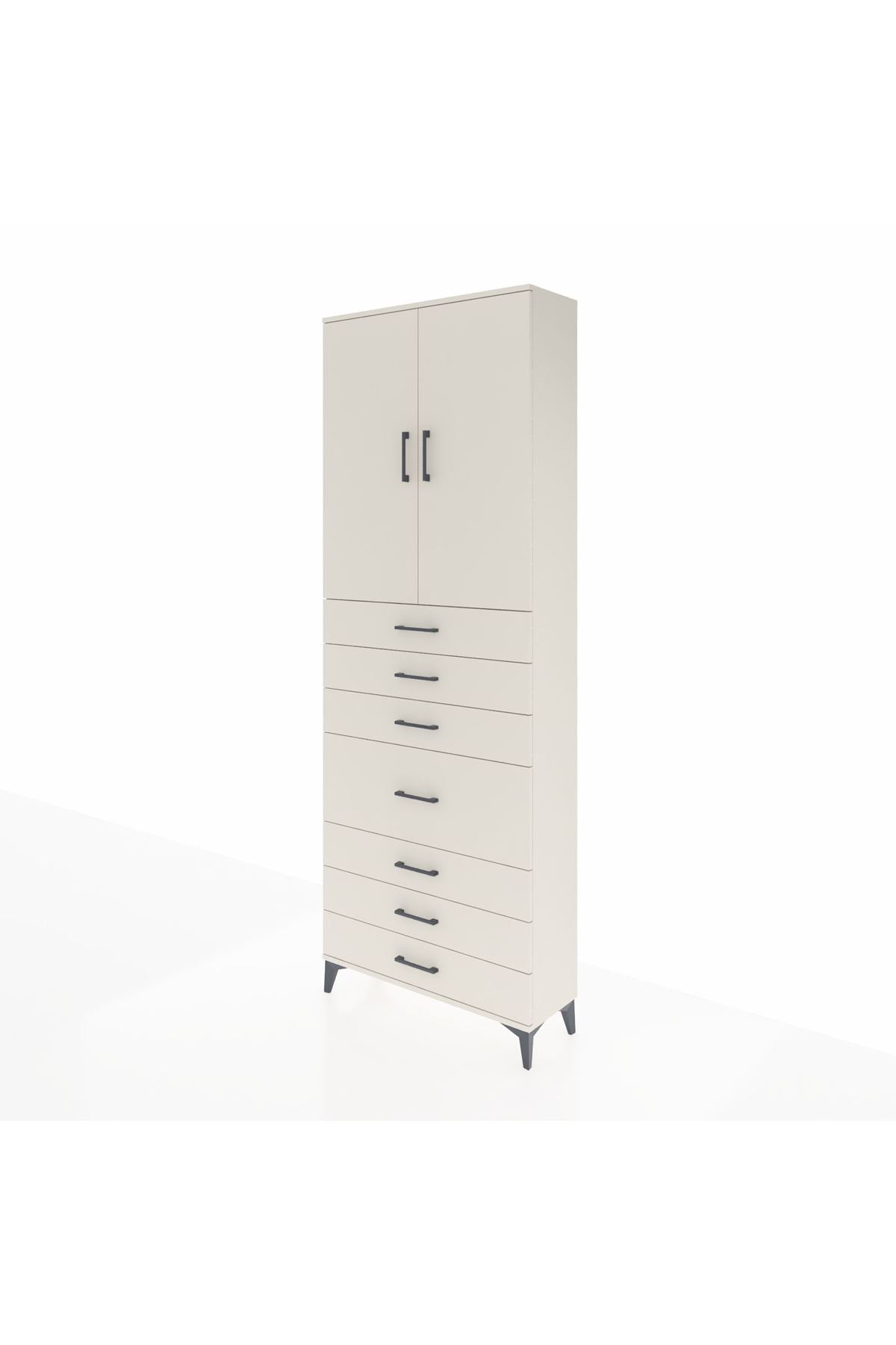 Arges Dolap 3 Raflı 7 Çekmeceli 2 Kapaklı 88x30x243 Aytaşı-Aytaşı