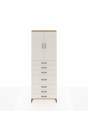 Arges Dolap 3 Raflı 7 Çekmeceli 2 Kapaklı 88x30x243 Çam-Aytaşı