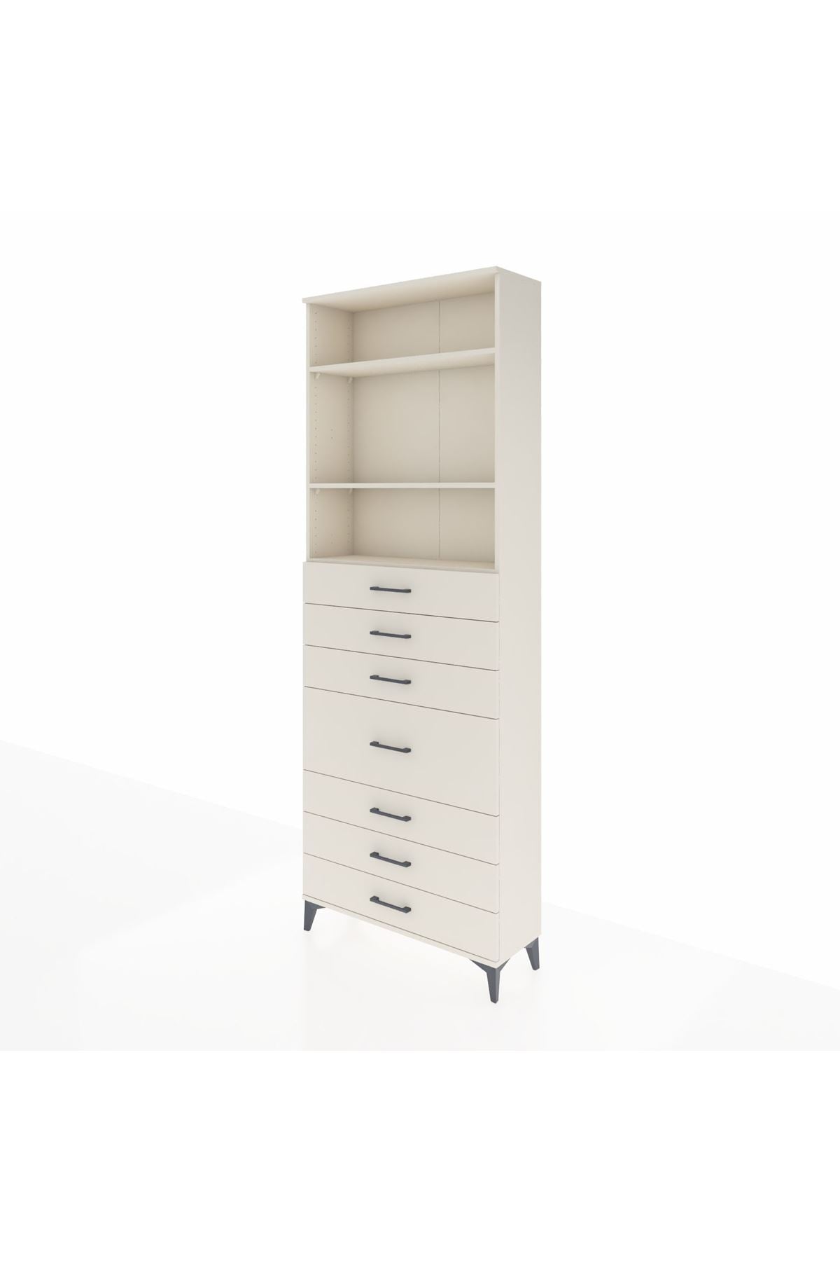 Arges Dolap 3 Raflı 7 Çekmeceli 88x30x243 - S33M072V1A
