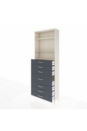 Arges Dolap 3 Raflı 7 Çekmeceli 88x30x243 Aytaşı-Antrasit