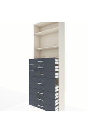 Arges Dolap 3 Raflı 7 Çekmeceli 88x30x243 Aytaşı-Antrasit