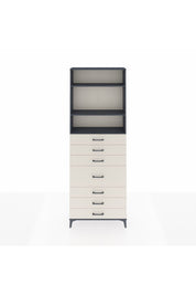 Arges Dolap 3 Raflı 7 Çekmeceli 88x30x243 Antrasit-Aytaşı