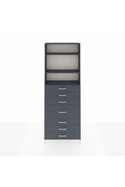 Arges Dolap 3 Raflı 7 Çekmeceli 88x30x243 Antrasit-Antrasit