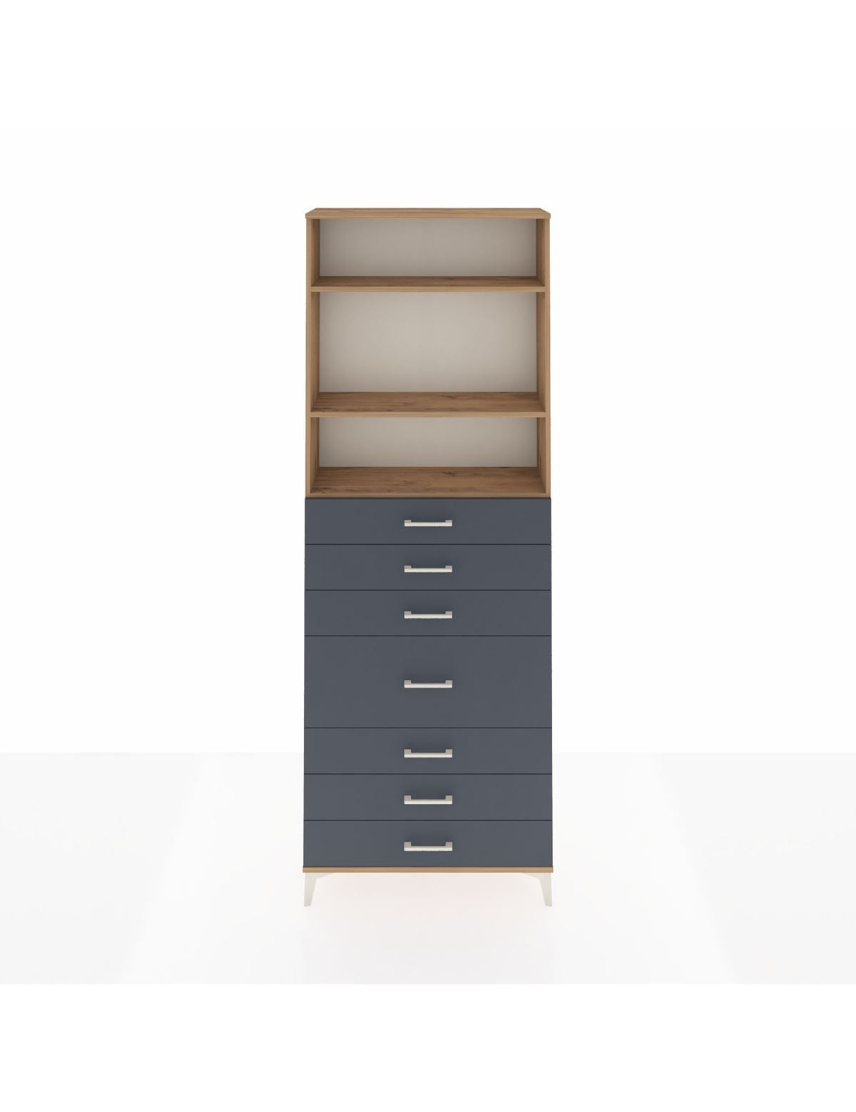 Arges Dolap 3 Raflı 7 Çekmeceli 88x30x243 - S33M072V8A
