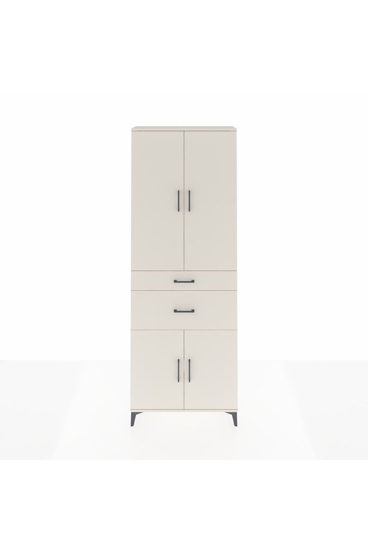 Arges Dolap 4 Raflı 2 Çekmeceli 4 Kapaklı 88x30x243 Aytaşı-Aytaşı