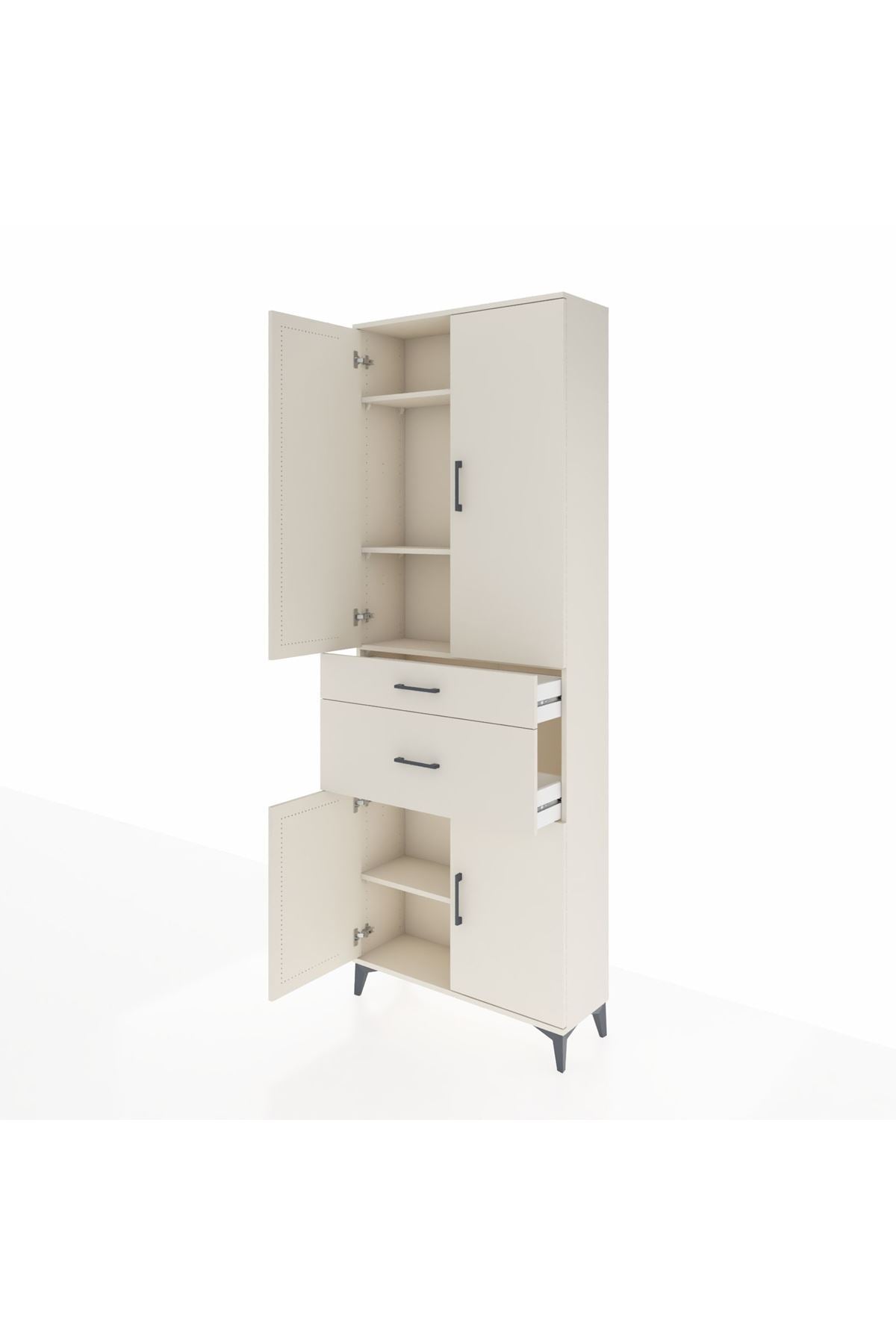 Arges Dolap 4 Raflı 2 Çekmeceli 4 Kapaklı 88x30x243 Aytaşı-Aytaşı