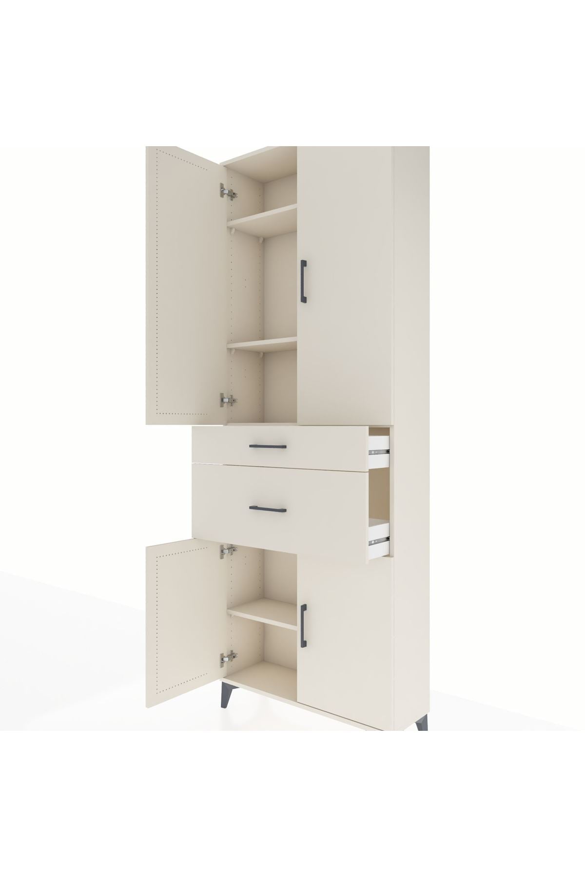 Arges Dolap 4 Raflı 2 Çekmeceli 4 Kapaklı 88x30x243 Aytaşı-Aytaşı