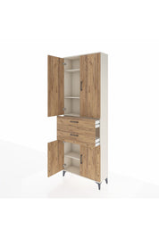 Arges Dolap 4 Raflı 2 Çekmeceli 4 Kapaklı 88x30x243 Aytaşı-Çam