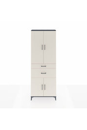 Arges Dolap 4 Raflı 2 Çekmeceli 4 Kapaklı 88x30x243 Antrasit-Aytaşı