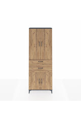 Arges Dolap 4 Raflı 2 Çekmeceli 4 Kapaklı 88x30x243