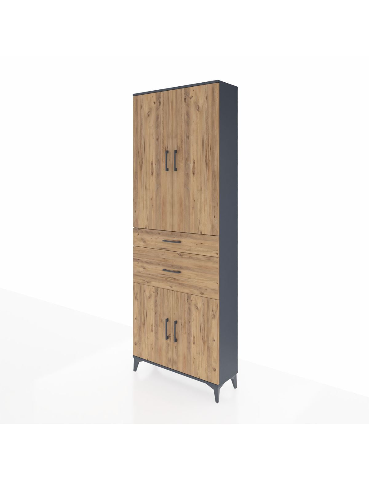 Arges Dolap 4 Raflı 2 Çekmeceli 4 Kapaklı 88x30x243 - S33M073V6A