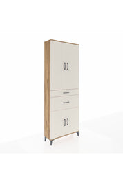 Arges Dolap 4 Raflı 2 Çekmeceli 4 Kapaklı 88x30x243 Çam-Aytaşı