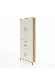 Arges Dolap 4 Raflı 2 Çekmeceli 4 Kapaklı 88x30x243 Çam-Aytaşı