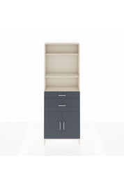 Arges Dolap 4 Raflı 2 Çekmeceli 2 Kapaklı 88x30x243 Aytaşı-Antrasit