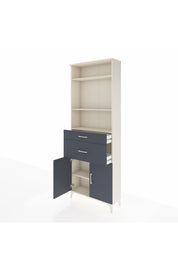 Arges Dolap 4 Raflı 2 Çekmeceli 2 Kapaklı 88x30x243 Aytaşı-Antrasit