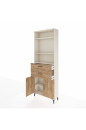 Arges Dolap 4 Raflı 2 Çekmeceli 2 Kapaklı 88x30x243 Aytaşı-Çam