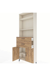 Arges Dolap 4 Raflı 2 Çekmeceli 2 Kapaklı 88x30x243 Aytaşı-Çam